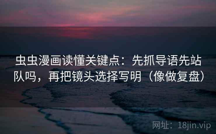 虫虫漫画读懂关键点：先抓导语先站队吗，再把镜头选择写明（像做复盘）