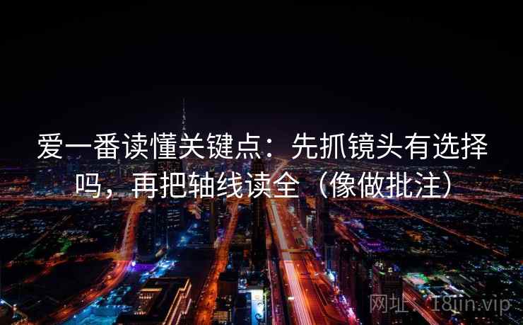 爱一番读懂关键点：先抓镜头有选择吗，再把轴线读全（像做批注）